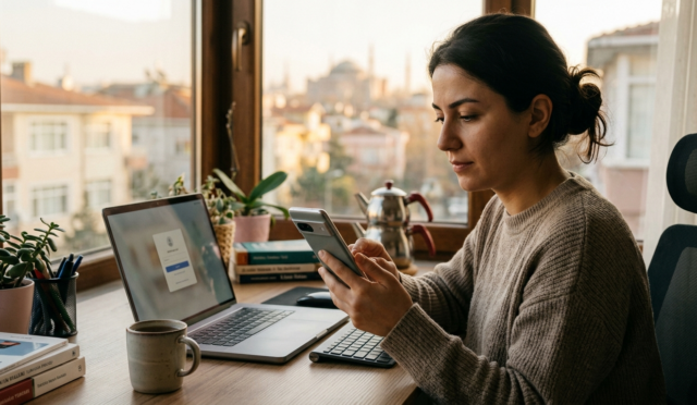 Geçiş Anahtarı (Passkey) ile Hesap Girişi Yapılır? - Passkey ile hesap girişi yapan kullanıcı