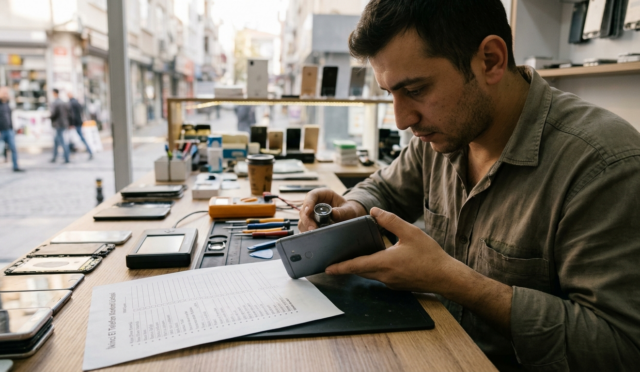 İkinci El Telefon Alırken Nelere Bakılmalı? Güvenli - İkinci el telefon kontrolü yapan kullanıcı