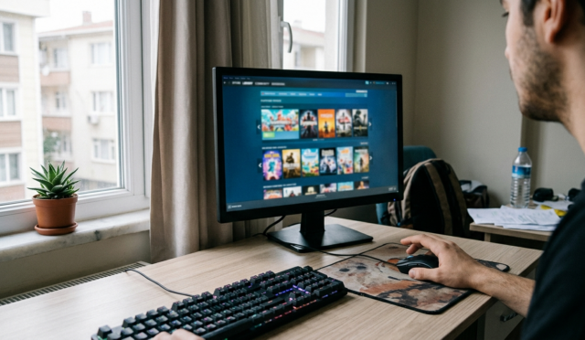 Steam Oyun İade Şartları - Steam oyun iade işlemini bilgisayardan inceleyen oyuncu