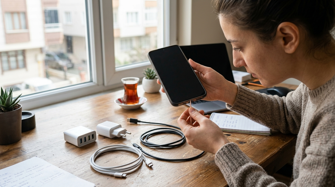 Telefon Şarj Olmuyorsa Ne Yapılır? Kablo, Adaptör ve Giriş Sorunlarını Ayırt Etme